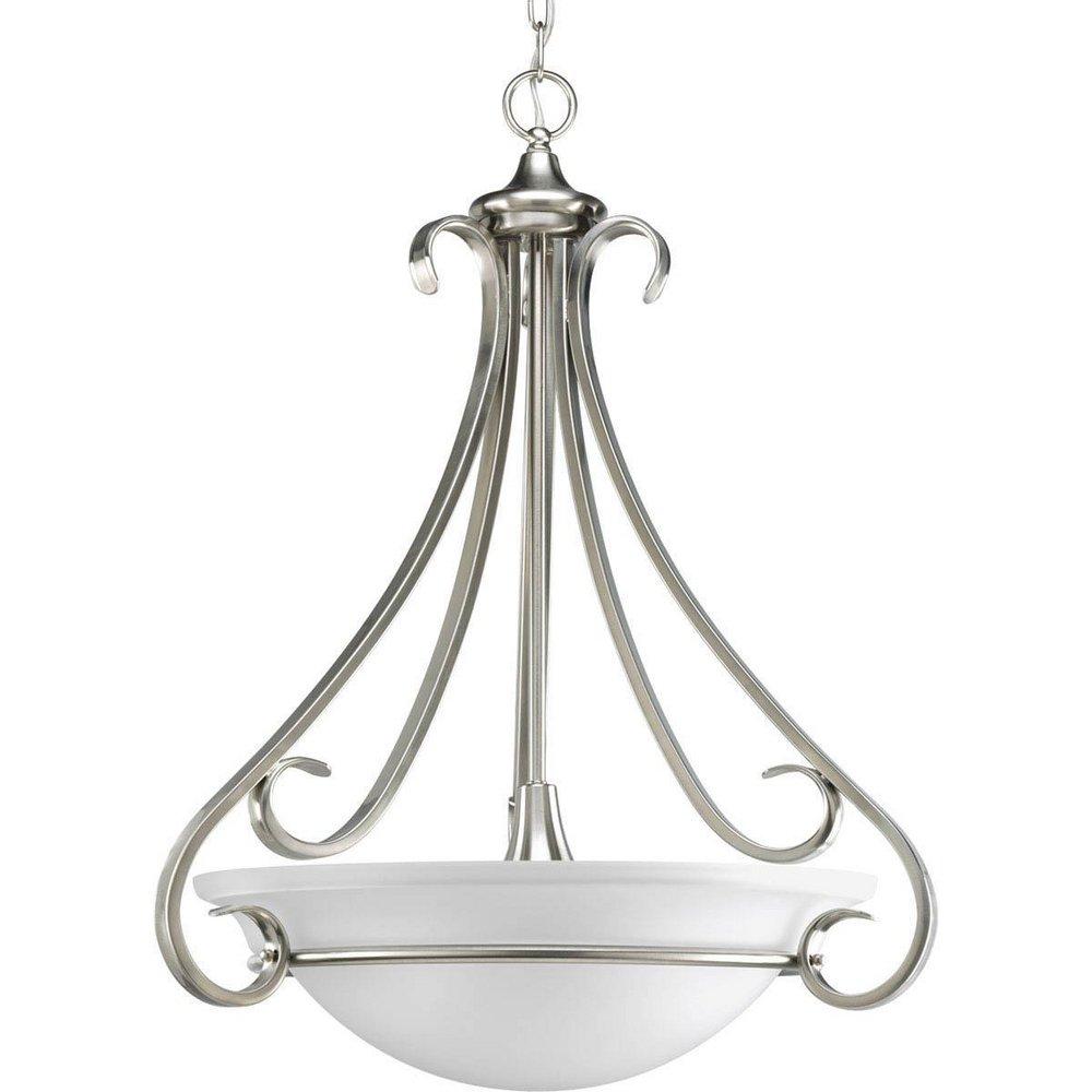 Progress Lighting Brushed Nickel 100W 3-Light Inverted Pendant 