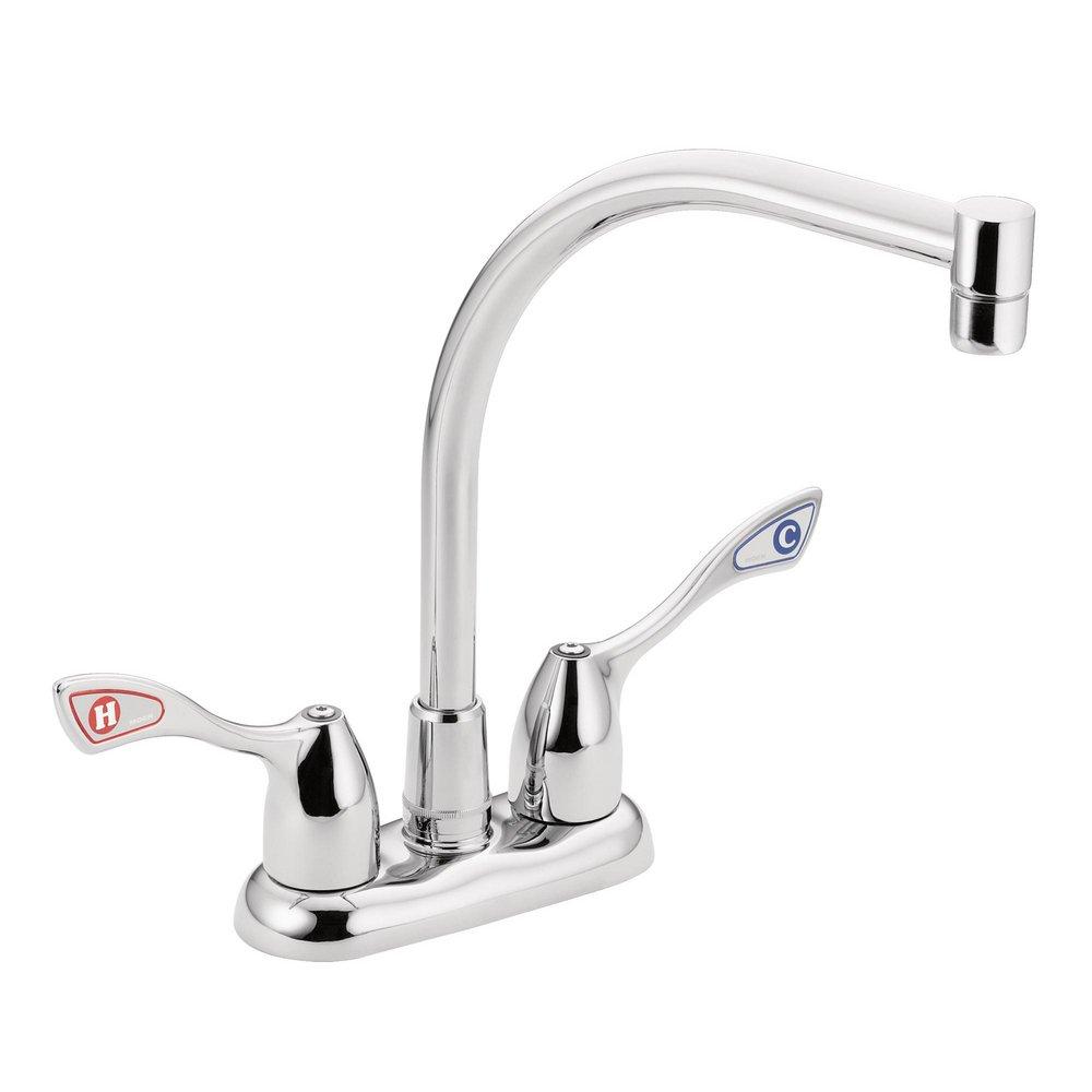 Moen Chrome 2.2 gpm Double Wristblade Handle Bar Faucet 