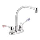 2.2 gpm Double Wristblade Handle Bar Faucet in Polished Chrome