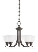 Seagull Lighting Heirloom Bronze 100 W 5-Light Medium Chandelier 