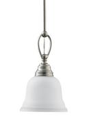 Seagull Lighting Brushed Nickel 1-Light Medium E-26 Base Mini Pendant 