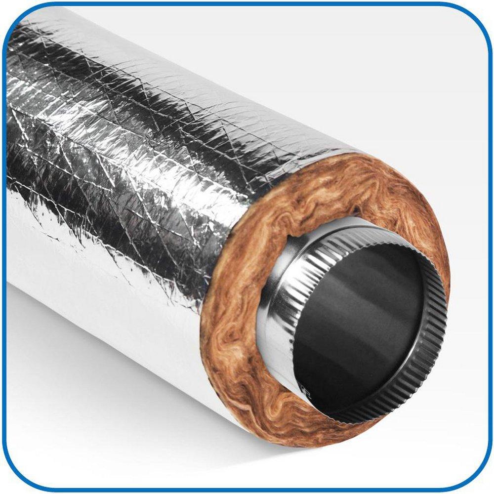 Quietflex Manufacturing Silver 5 ft. Metal Pipe Insulation 