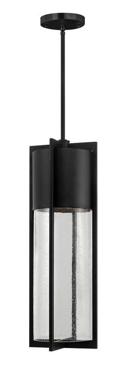 100W 1-Light Outdoor Pendant in Black
