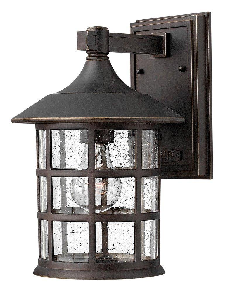 Hinkley Oil Rubbed Bronze 8 in. 100W 1-Light Medium E-26 Wall Lantern 