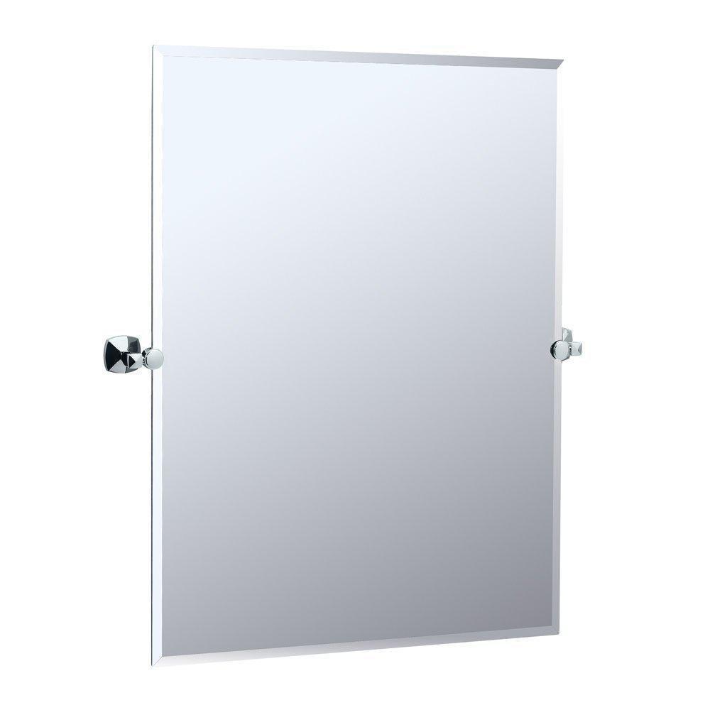 Gatco Polished Chrome 23-1/2 in. Jewel Rectangular Mirror in Polished Chrome 