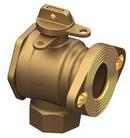 2 in. FIPT x Meter Flanged Brass Meter Angle Ball Flange Valve