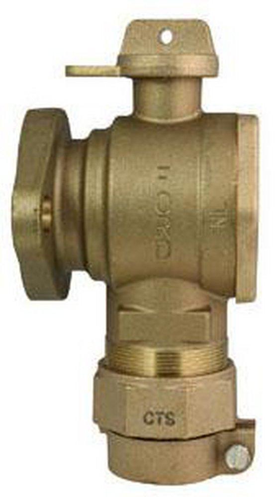 Ford Meter Box 2 in. Brass Meter Angle Ball Flange Valve 