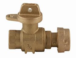 3/4 in. FIPT x Meter Swivel Nut Brass Straight Ball Meter Valve