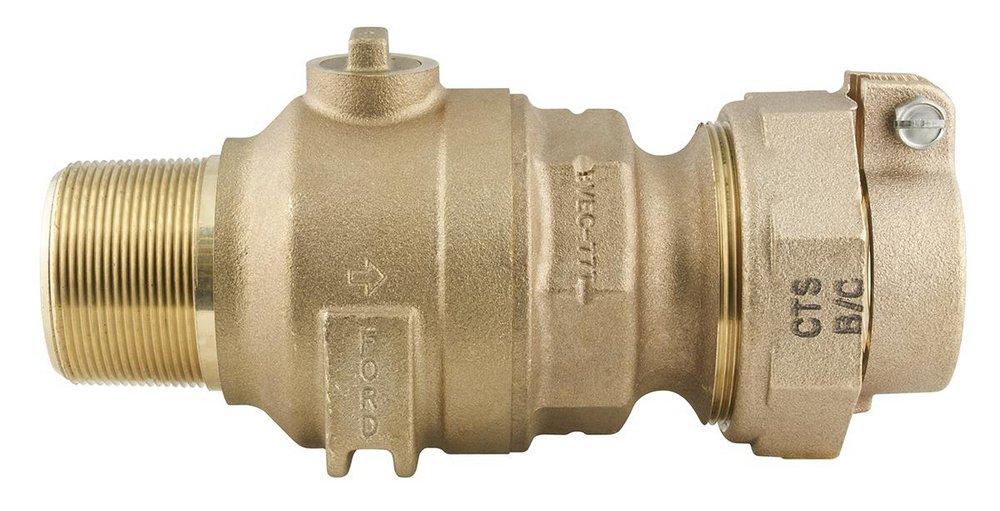 Ford Meter Box 1 in. Brass Ball Corp Valve 