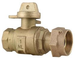 1 in. FIPT x Meter Swivel Nut Brass Straight Ball Meter Valve