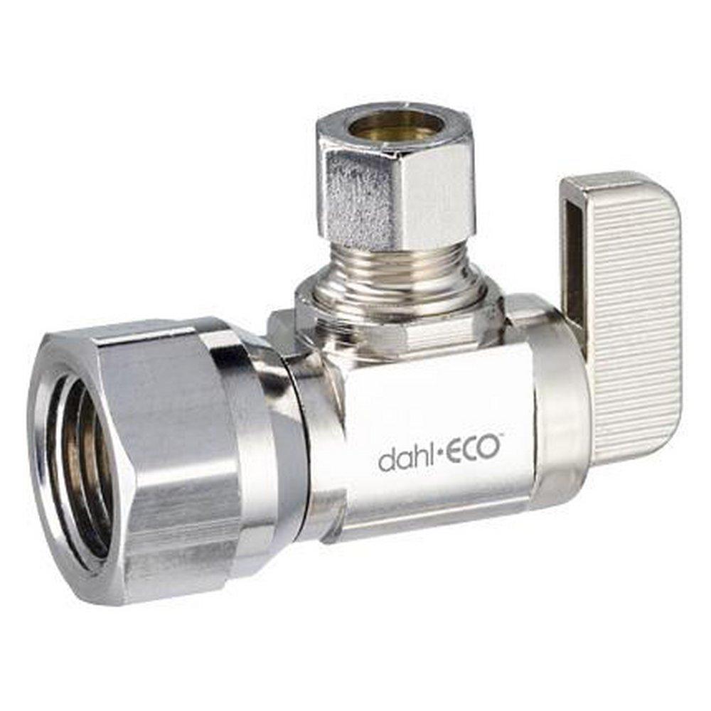 dahl Valve Polished Chrome FIPT x OD Compression Loose Key Angle Supply Stop Valve in Polished Chrome 