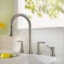 Pfister Stainless Steel 2.2 gpm Double Lever Handle Deckmount Kitchen Sink Faucet 360 Degree Swivel High Arc Pull-Down Spout 