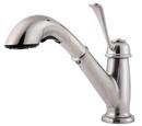 2.2 gpm Single Lever Handle Deckmount Kitchen Sink Faucet Pull-Out Spout in Stainless Steel