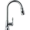 1.75 gpm Single Lever Handle Deckmount Kitchen Sink Faucet Gooseneck Spout in Polished Chrome