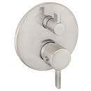Hansgrohe Brushed Nickel Thermostatic Trim with Volume Control 