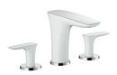 Hansgrohe Polished Chrome/White Two Handle Widespread Bathroom Sink Faucet 