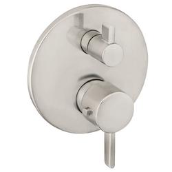 Two Handle Thermostatic Valve Trim in Brushed Nickel
