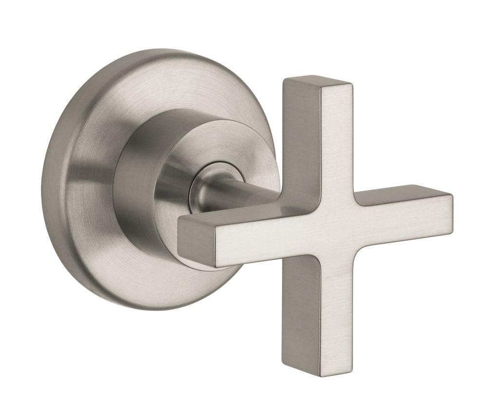 AXOR Brushed Nickel Volume Control Trim with Single Cross Handle 