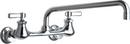 Chicago Faucets Polished Chrome Two Handle Lever Wall Mount Service Faucet 