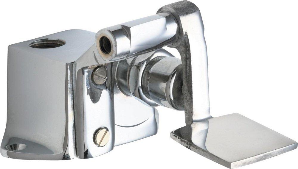 Chicago Faucets Polished Chrome Single Supply Pedal Box with Short Pedal 