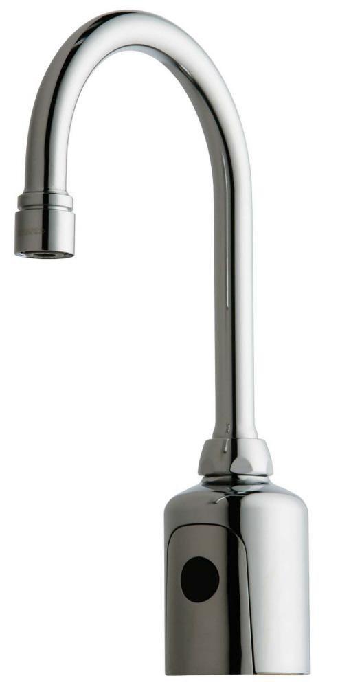 Chicago Faucets Polished Chrome No Handle Sensor Bathroom Sink Faucet 