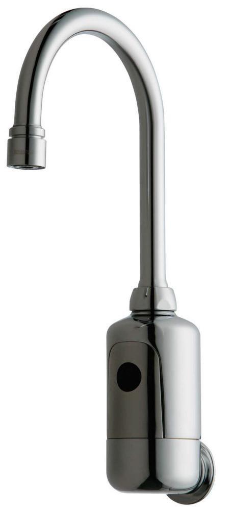 Chicago Faucets Polished Chrome No Handle Sensor Bathroom Sink Faucet 