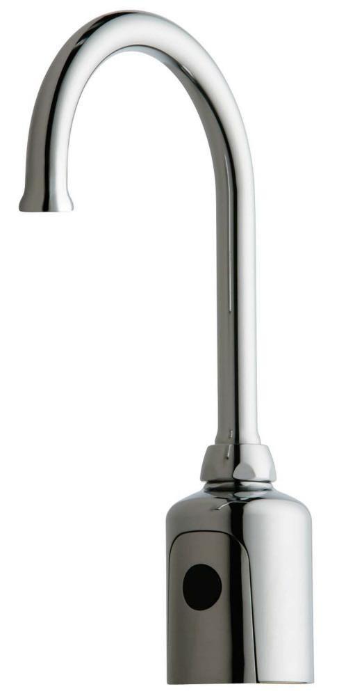 Chicago Faucets Polished Chrome No Handle Sensor Bathroom Sink Faucet 