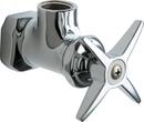 Chicago Faucets Polished Chrome FNPT Cross Handle Angle Supply Stop Valve in Polished Chrome 