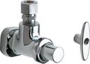 1/2 in. FNPT x OD Compression T-handle Handle Angle Supply Stop Valve in Polished Chrome