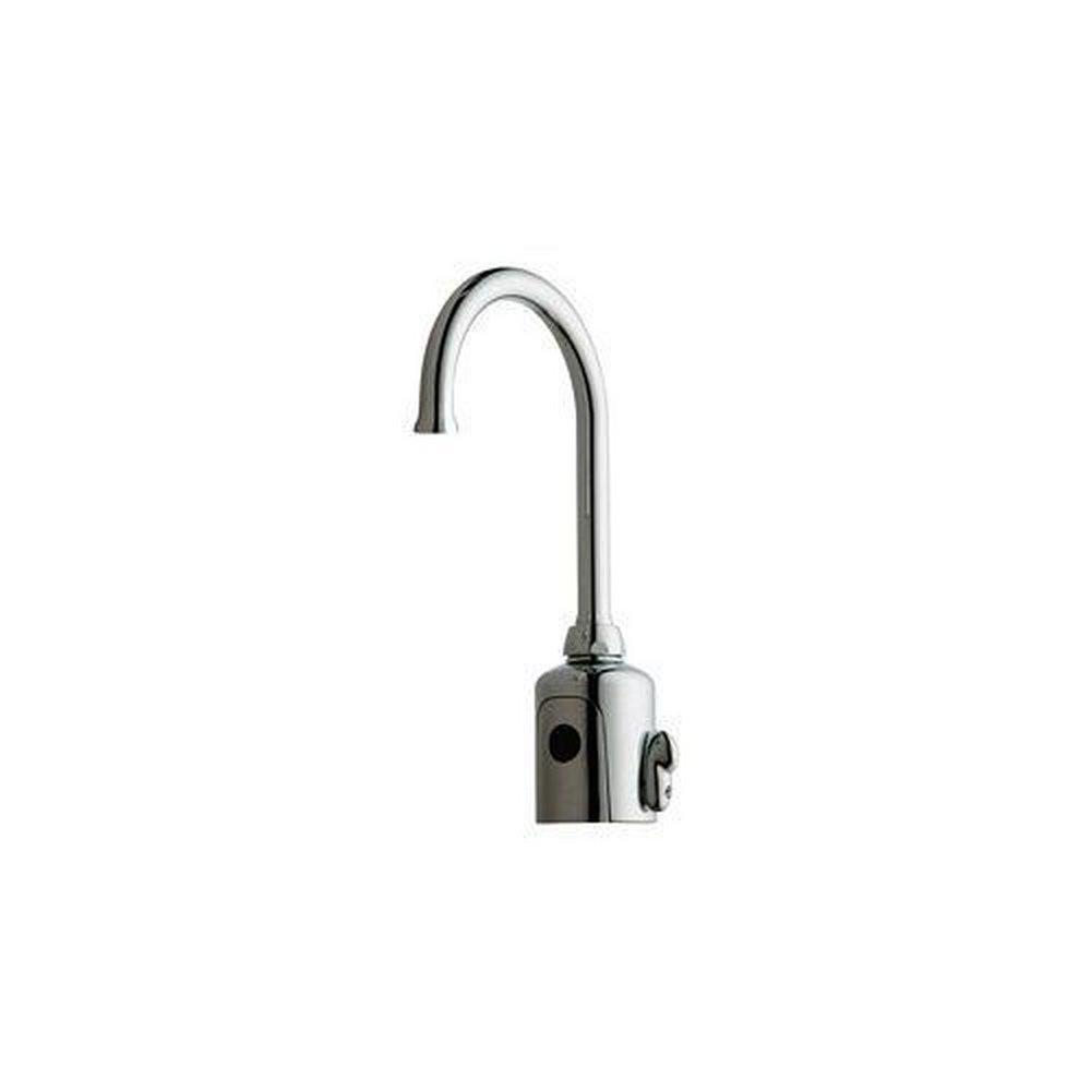 Chicago Faucets Polished Chrome No Handle Sensor Bathroom Sink Faucet 