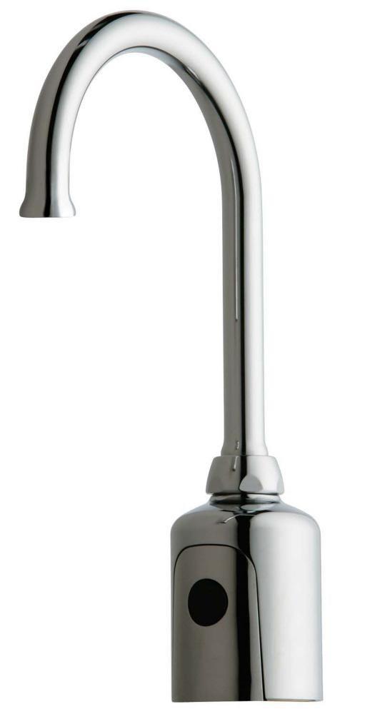 Chicago Faucets Polished Chrome No Handle Sensor Bathroom Sink Faucet 