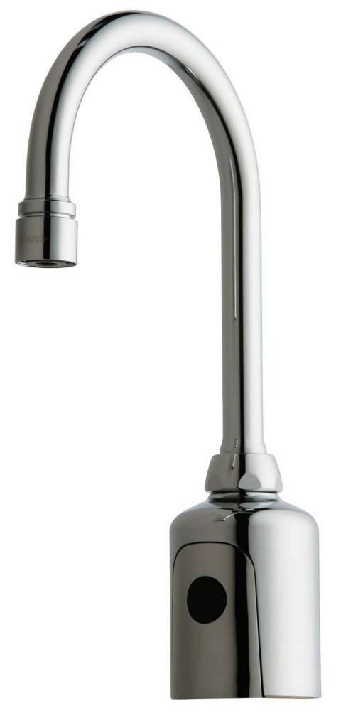 Chicago Faucets Polished Chrome No Handle Sensor Bathroom Sink Faucet 