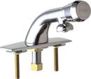 Chicago Faucets Polished Chrome Single Handle Metering Bathroom Sink Faucet 
