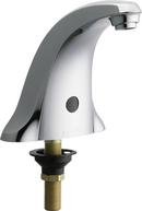 Chicago Faucets Polished Chrome 0.25 gpm Single Hole Deck Mount Sensor Bathroom Sink Faucet 