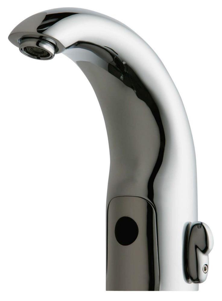 Chicago Faucets Polished Chrome No Handle Sensor Bathroom Sink Faucet 
