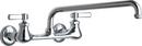 Chicago Faucets Polished Chrome Two Handle Lever Wall Mount Service Faucet 