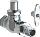 1/2 in. FNPT x MNPT T-handle Straight Supply Stop Valve in Polished Chrome
