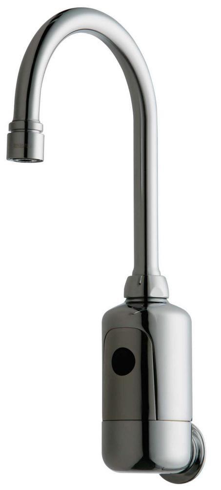 Chicago Faucets Polished Chrome No Handle Sensor Bathroom Sink Faucet 