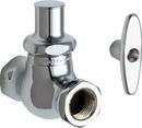Chicago Faucets Polished Chrome FNPT T-handle Straight Supply Stop Valve in Polished Chrome 