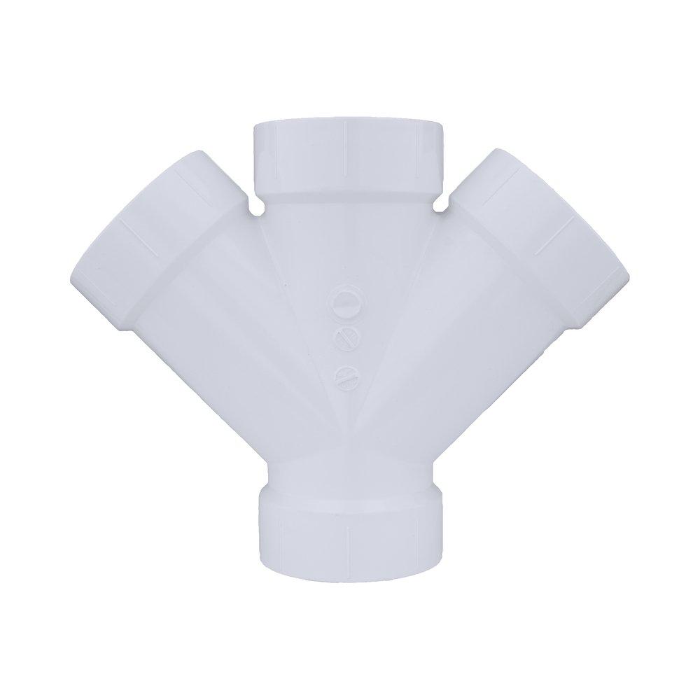 White PVC DWV Double Wye 