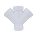 White PVC DWV Double Wye 