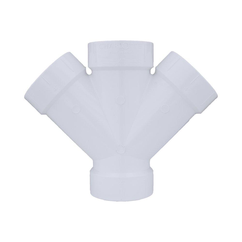 White PVC DWV Double Wye 