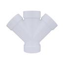 White PVC DWV Double Wye 