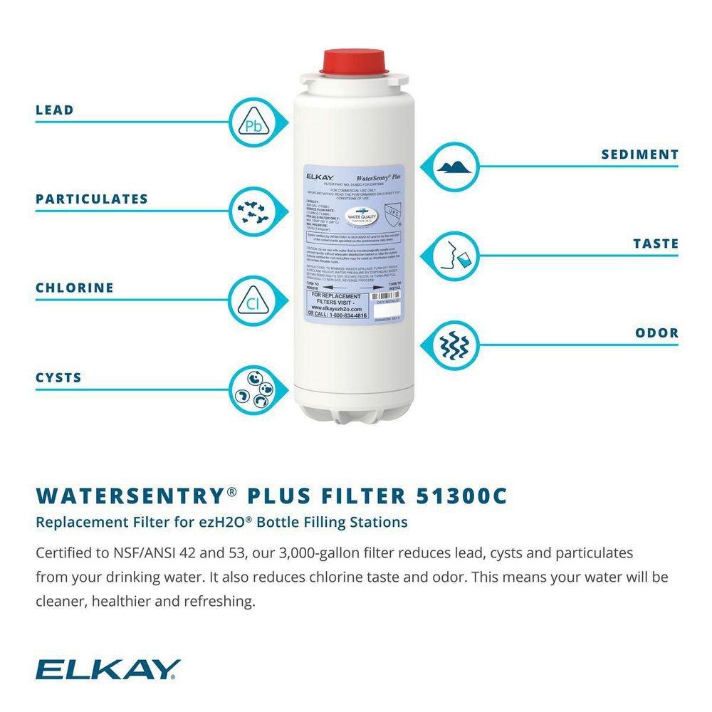 Elkay Rough Chrome Replacement Filter for EZ H2O Bottle Filling Stations 