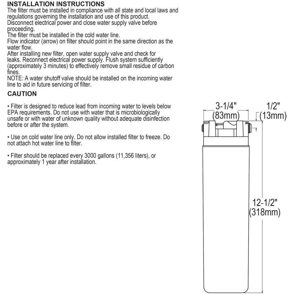 Elkay Rough Chrome Replacement Filter for EZ H2O Bottle Filling Stations 