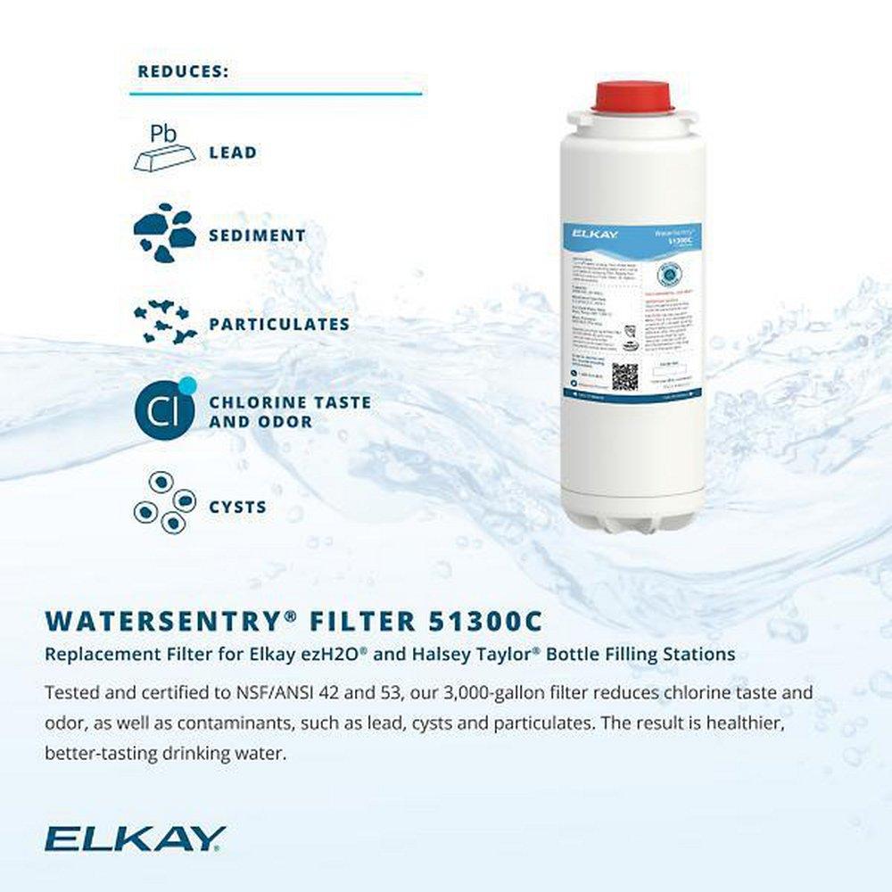 Elkay Rough Chrome Replacement Filter for EZ H2O Bottle Filling Stations 