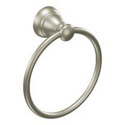 Round Closed Towel Ring in Brushed Nickel