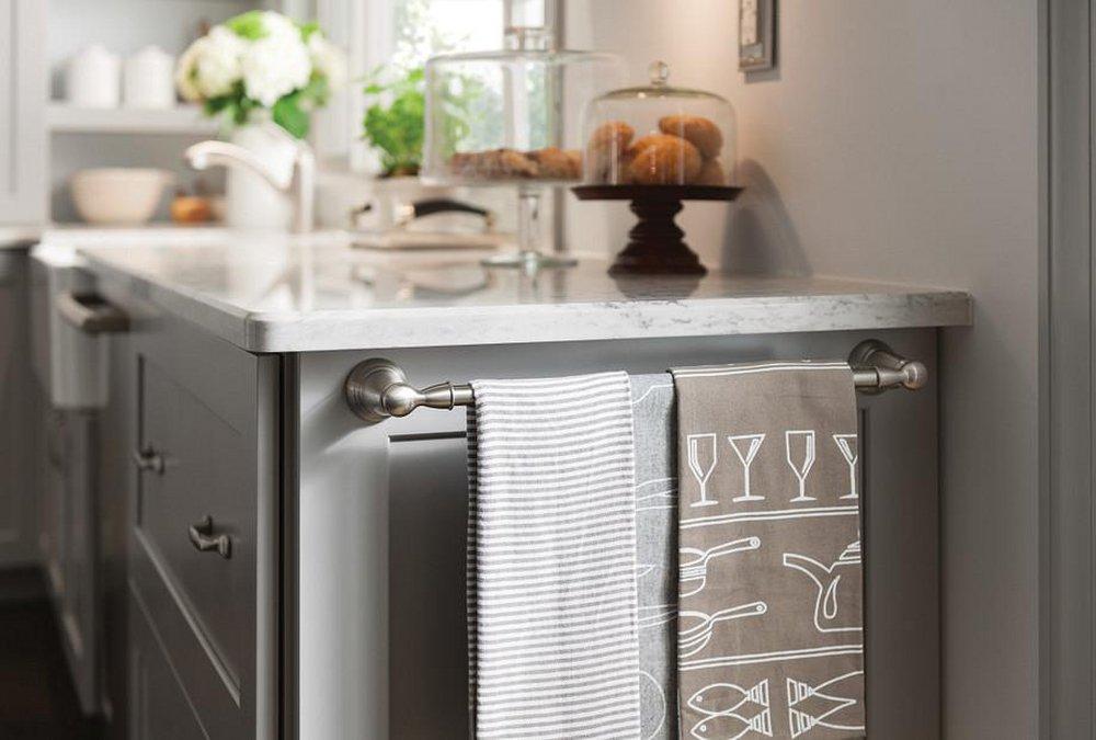 Moen Brushed Nickel Towel Bar in Brushed Nickel 