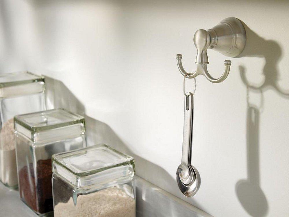 Moen Brushed Nickel 2-Hook Robe Hook 