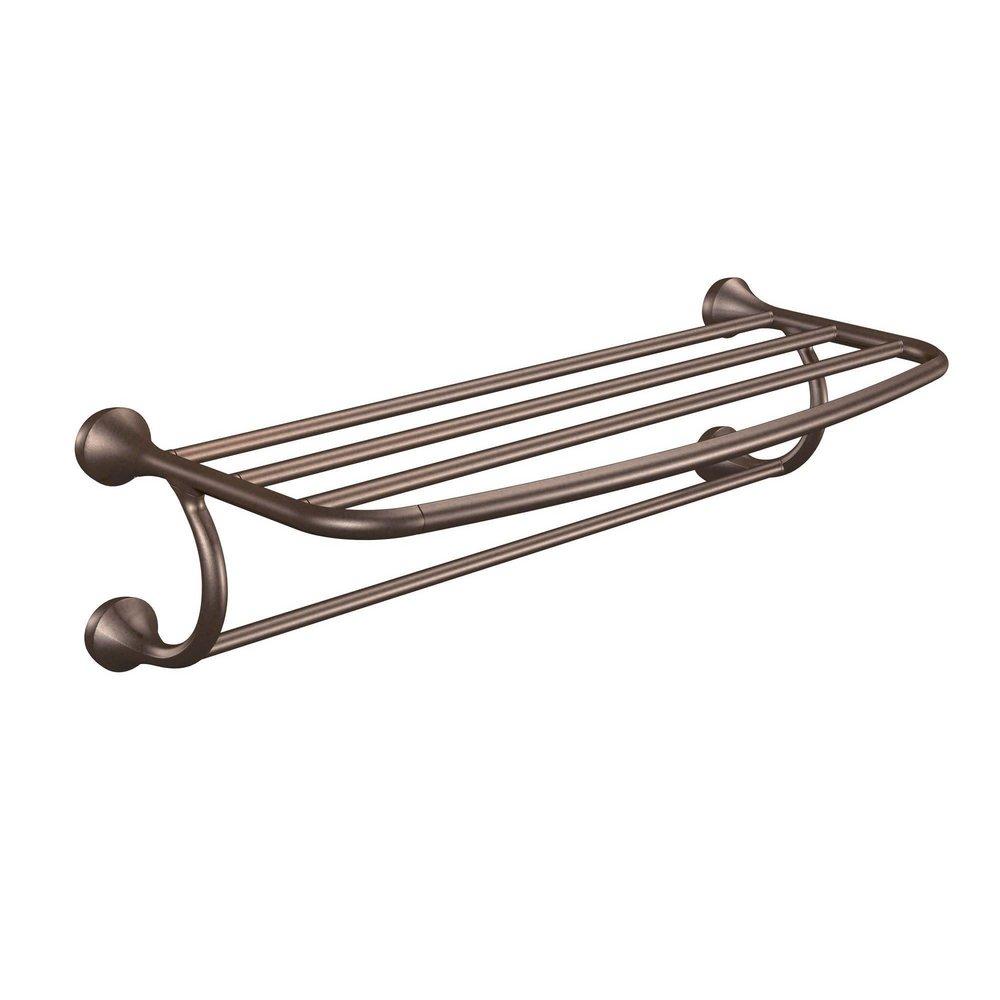 Moen Oil Rubbed Bronze 24 in. Stainless Steel and Zinc Bathroom Shelf 